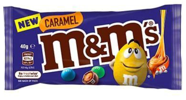 M&Ms Caramel Sachet – OTR american candy