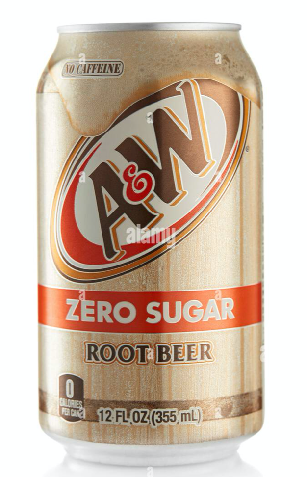 A&W Zero Sugar Can OTR american candy